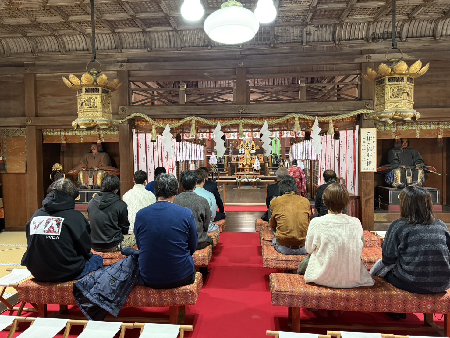 総社大神宮での安全祈願の様子